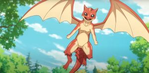 宙に浮かぶどらちゃん