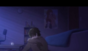 真っ暗な部屋で項垂れる少年